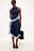 Contrast Lace Satin Midi Dress