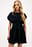 Cotton Short Sleeve Pleated Mini Dress