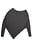 Draped Rib Knitted Asymmetric Sweater