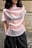 Draperet gennemsigtig top