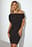 Draped Shoulder Burn Out Mini Dress