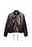 Drawstring Detail Faux Leather Jacket