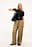 Elastische Taille Mid Rise Satin-Hosen
