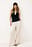 Elastic Waist Mid Rise Fluid Pants