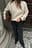 Knitted Oversized V-Neck Sweater