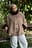 Chaqueta capa con detalle de pelo sintético