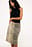 Faux Fur Printed Knee Length Skirt