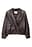 Veste à détail de boutons en simili cuir
