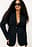 Fitted Elastic Waist Blazer