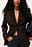 Fitted Elastic Waist Blazer