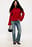 Strickpullover mit gefalteten Ärmeln