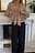 Ruched Waist Ruffle Blouse
