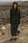 Blazer mit hohem Kragen und einem Knopf