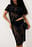 Jersey Pencil Lace Midi Skirt