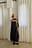 Ramie Scarf Detail Midi Dress