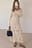 Robe longue évasée en maille crochetée