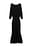Knitted Jacquard Batwing Maxi Dress