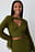 Knitted Overlap Fringe Detail Sweater