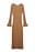 Strick-Maxikleid mit Rüschen und Rundhalsausschnitt