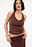 Strukturiertes Stricktop mit Neckholder