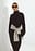 Knitted Wool Blend Sculptural Midi Dress