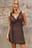 Lace Detail Asymmetric Mini Dress
