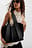 Leather Panel Contrast Tote