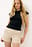 Linen Blend Mini Shorts