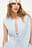 Linen Blend Pleated Boxy Top