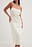 Linen Blend Spaghetti Strap Dress Offwhite | NA-KD
