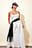Leinen Nahtpaneel Midi-Kleid