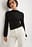 Long Sleeve Rib Top Black | NA-KD