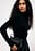 Long Sleeve Turtleneck Ribbed Knitted Top