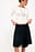 Low Waist Asymmetic Knee Length Skirt