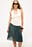 Low Waist Asymmetic Knee Length Skirt