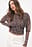 Mesh top met gemarkeerde taille
