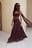 Maxikleid mit Mesh-Schal