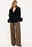Mid Waist Box Pleat Pants