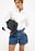 Mid Waist Denim Shorts