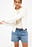 Mid Waist Denim Shorts