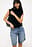 Mid Waist Loose Denim Shorts