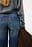 Mid Waist Seam Detailed Jeans