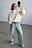 Mid Waist Straight Reverse Denim