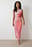 Midi Printed Mesh Dress