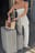Linen Blend Mid Waist Pants