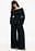 taillierte Leinenhose mit weitem Bein