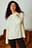Kraftig kabelstrikket sweater med detalje