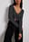 Gerippte Cropped-Glitzer-Strickjacke