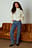 Gerade Jeans mit hohe Taille aus Bio-Baumwolle