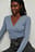 Gerecycleerd crop top met wikkeldetail